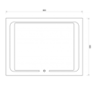 Slika OGLEDALO MINOTTI 80x60 LED TOUCH