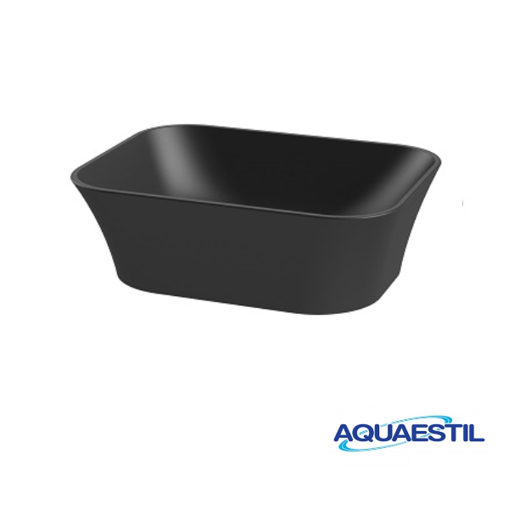 Slika UMIVAONIK NADGRADNI AQUAESTIL 50x38x17 TITAN SQUARE CRNI SJAJ