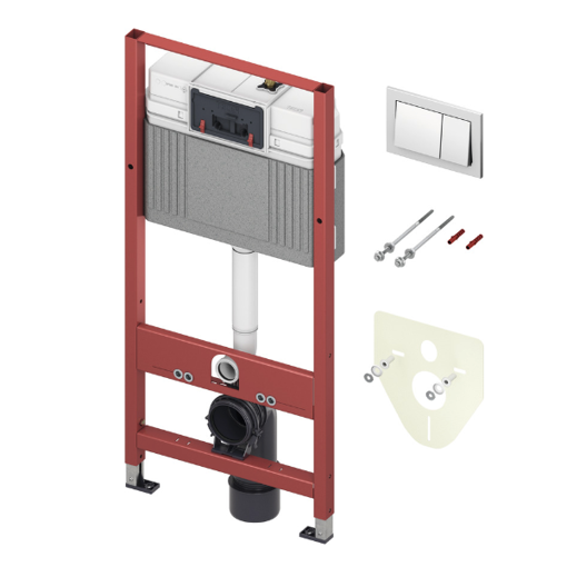 Slika SET TECEbase - MODUL, VODOKOTLIĆ, TECEBASE TIPKA KROM SJAJ - UGR. VISINA 1120mm