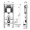 Slika SET TECEbase 4/1 - MODUL + VODOKOTL. + WC ŠKOLJKA + TIPKA KROM SJAJ