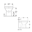 Slika WC ŠKOLJKA GEBERIT SQUARE RIMFREE (53x35,5cm)