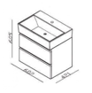 Slika BAZA S UMIVAONIKOM LINEART PLAZA 60x42 (OAK) HRAST
