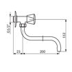 Slika SLAVINA ZIDNA ROSAN 1/2" DONJI IZLJEV 200 mm HLADNA VODA