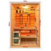 Slika SAUNA INFRACRVENA/FINSKA TWINCOMBI - 130 x 120 x 200 cm - 2 OSOBE