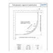Slika TUŠ KABINA LAGUNA 90X90X190 POLUKRUŽNA SILVER/RELJEF