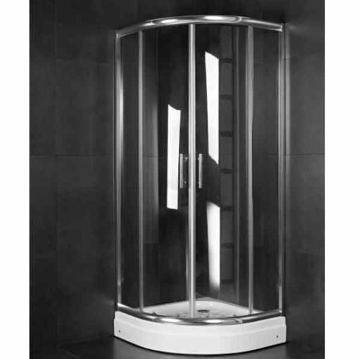 Slika TUŠ KABINA MINOTTI 90x90x185 POLUKRUŽNA SILVER/PROZIRNO