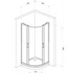 Slika TUŠ KABINA MINOTTI 90x90x185 POLUKRUŽNA SILVER/PROZIRNO