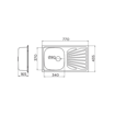 Slika SUDOPER METALAC LUNA FLEX 1D 77 x 43 x 16.5cm FI90
