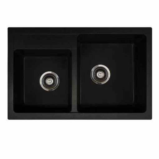 Slika SUDOPER METALAC QUADRO PLUS 2D 78 x 50 x 19cm xGranit CRNI fi90