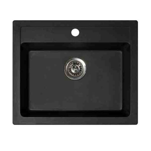 Slika SUDOPER METALAC QUADRO 60 x 50 x 19.5cm xGranit CRNI fi90