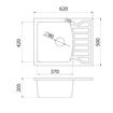 Slika SUDOPER METALAC QUADRO 62 x 50 x 19cm xGranit BEŽ fi90