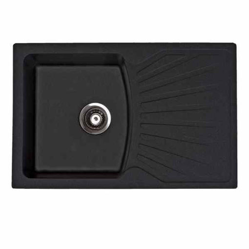 Slika SUDOPER METALAC QUADRO PLUS 77 x 50 x 19cm xGranit CRNI fi90