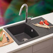 Slika SUDOPER METALAC QUADRO PLUS 77 x 50 x 19cm xGranit CRNI fi90