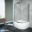 Slika TUŠ KABINA LAGUNA 90x90x155 POLUKRUŽNA ZA ČIKOLU SILVER/PROZIRNO