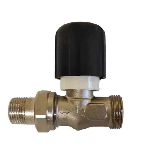 Slika VENTIL RADIJATORSKI HERZ RAVNI 1/2" VANJSKI NAVOJ 3/4"