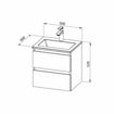 Slika BAZA S UMIVAONIKOM STELLA 50x40x52 - halifax hrast tabak