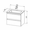 Slika BAZA S UMIVAONIKOM STELLA 60x40x52 - dijamant siva