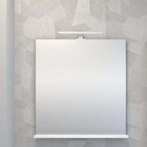 Slika OGLEDALO AQS STELLA 50x65x20 LED 4000K BIJELA SJAJ, ETAŽER, PREKIDAČ