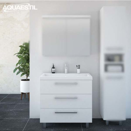 Slika BAZA S UMIVAONIKOM ASTRA 80x45x80, bijela sjaj
