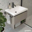 Slika BAZA S UMIVAONIKOM BASIC PLUS 60x45x56 - kamen siva