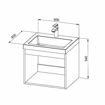 Slika BAZA S UMIVAONIKOM BASIC 60x45x56 - dijamant siva