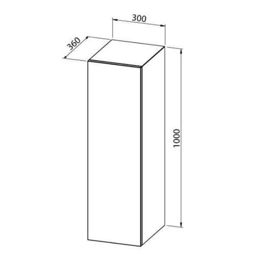 Slika KOLONA 30x36x100 - halifax hrast natur