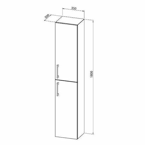Slika KOLONA ARWEN 35x30x180 - dijamant siva