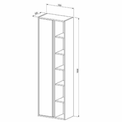 Slika KOLONA CONNECT 55x30x180 - halifax tabak