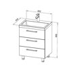 Slika BAZA S UMIVAONIKOM ASTRA 60x45x80 - dijamant siva