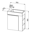 Slika BAZA S UMIVAONIKOM CORDA SMALL 50x25x60 - Halifax tabak, lijeva