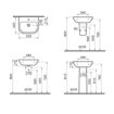 Slika UMIVAONIK VISEĆI VITRA S20 50x42x17 BIJELI SA RUPOM ZA MIJEŠALICU