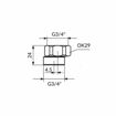 Slika EKSCENTAR CH KRATKI 3/4"-3/4" SA BRTVOM