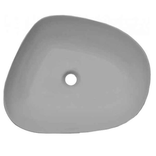 Slika UMIVAONIK NADGRADNI COPEN 58x47x14cm  ASIMETRIČNI OVALNI SIVI MAT