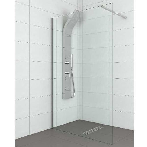Slika TUŠ STIJENA COPEN MONTE 140x200 SILVER/PROZIRNO