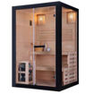 Slika SAUNA FINSKA PANORAMA BLACK - 130 x 120 x 200 cm - 2 OSOBE