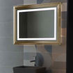 Slika OGLEDALO COPEN 100x76 LED SA ZLATNIM OKVIROM
