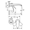 Slika MIJEŠALICA ZA UMIVAONIK HANSGROHE VIVENIS PODŽBUKNA KROM - IZLJEV 192mm