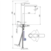 Slika MIJEŠALICA ZA UMIVAONIK ROSAN S2 L-ROUND VISOKA 225 MM UWLA 5,7 L/min