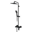 Slika USPONSKI TUŠ ROSAN S2 BLACK SA MIJEŠALICOM UWLA 8 L/MIN (RUŽA 210x210mm)