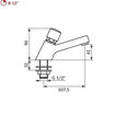 Slika SLAVINA POTISNA STOJEĆA ROSAN FIKSNI IZLJEV 1/2" 8-12" UWLA 5.7 L/MIN