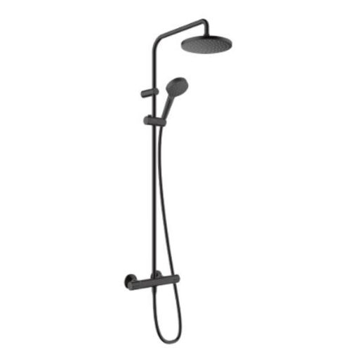 Slika USPONSKI TUŠ HANSGROHE VERNIS BLEND CRNI SA TERMOSTATSKOM MIJEŠALICOM (RUŽA FI 205mm)