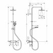Slika USPONSKI TUŠ HANSGROHE VERNIS BLEND CRNI SA TERMOSTATSKOM MIJEŠALICOM (RUŽA FI 205mm)