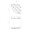 Slika DRŽAČ MINOTTI 220X220X360 ŽIČANI DUPLI KUTNI ALUMINIJSKI