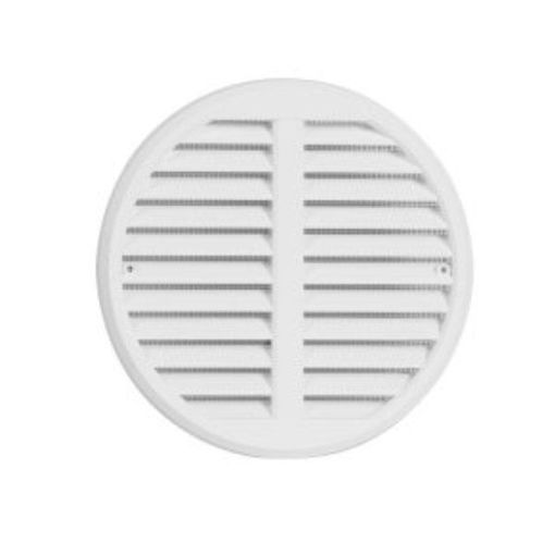 Slika VENTILACIJSKA REŠETKA S MREŽICOM PODESIVA fi 40-80 BIJELA