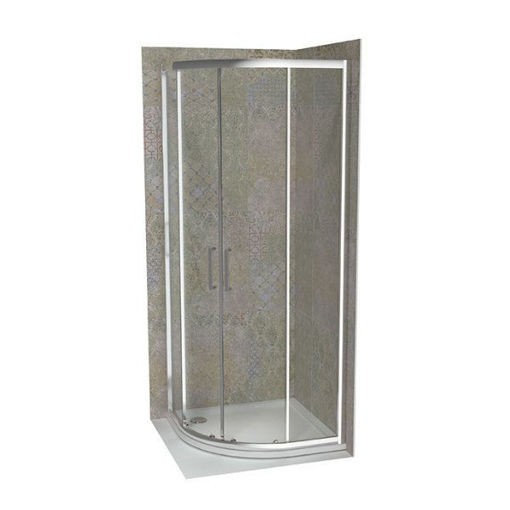 Slika TUŠ KABINA COPEN ATLAS 90x90x195 POLUKRUŽNA SILVER/PROZIRNO 6 MM