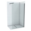 Slika TUŠ STIJENA COPEN MONTE 100 x 200 CRNI MAT/PROZIRNO