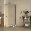 Slika TUŠ KABINA COPEN ATLAS PRO 80x80x195 KVADRATNA SILVER/PROZIRNO