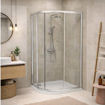 Slika TUŠ KABINA COPEN ATLAS PRO R80X195 POLUKRUŽNA SILVER PROZIRNO