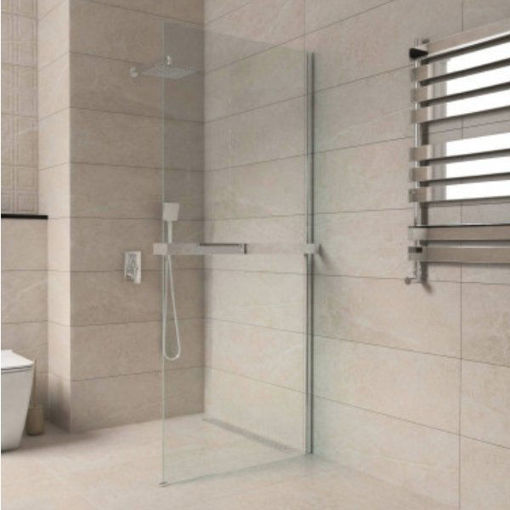 Slika TUŠ STIJENA COPEN MONTE SUPERIORE 90 x 200 SILVER/PROZIRNO SA DRŽAČEM RUČNIKA 8MM