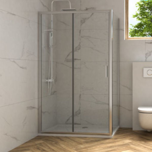 Slika TUŠ KABINA COPEN PROJECT 110x70x195 PRAVOKUTNA SILVER/PROZIRNO 6MM